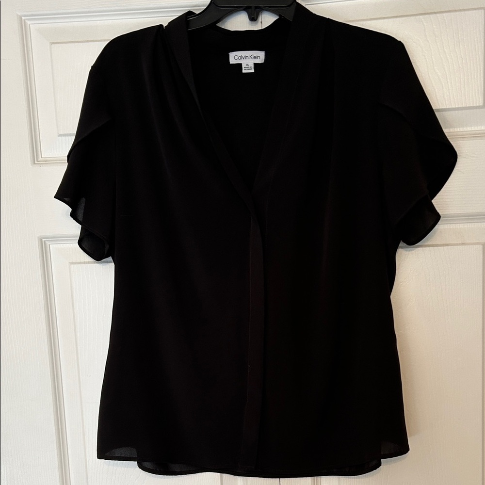 Calvin Klein Women's Elegant Black Blouse